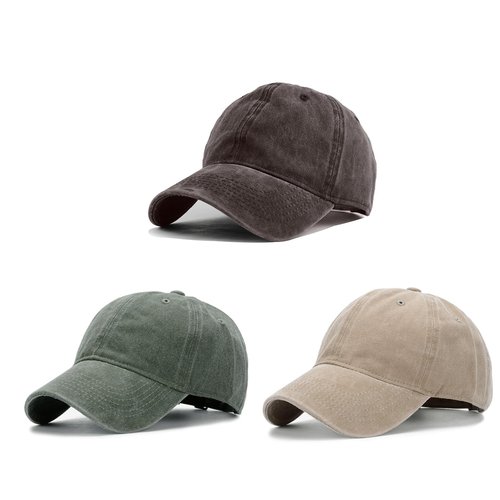 HH HOFNEN Men Women Washed Distressed Twill Cotton Baseball Cap Vintage Adjustable Dad Hat