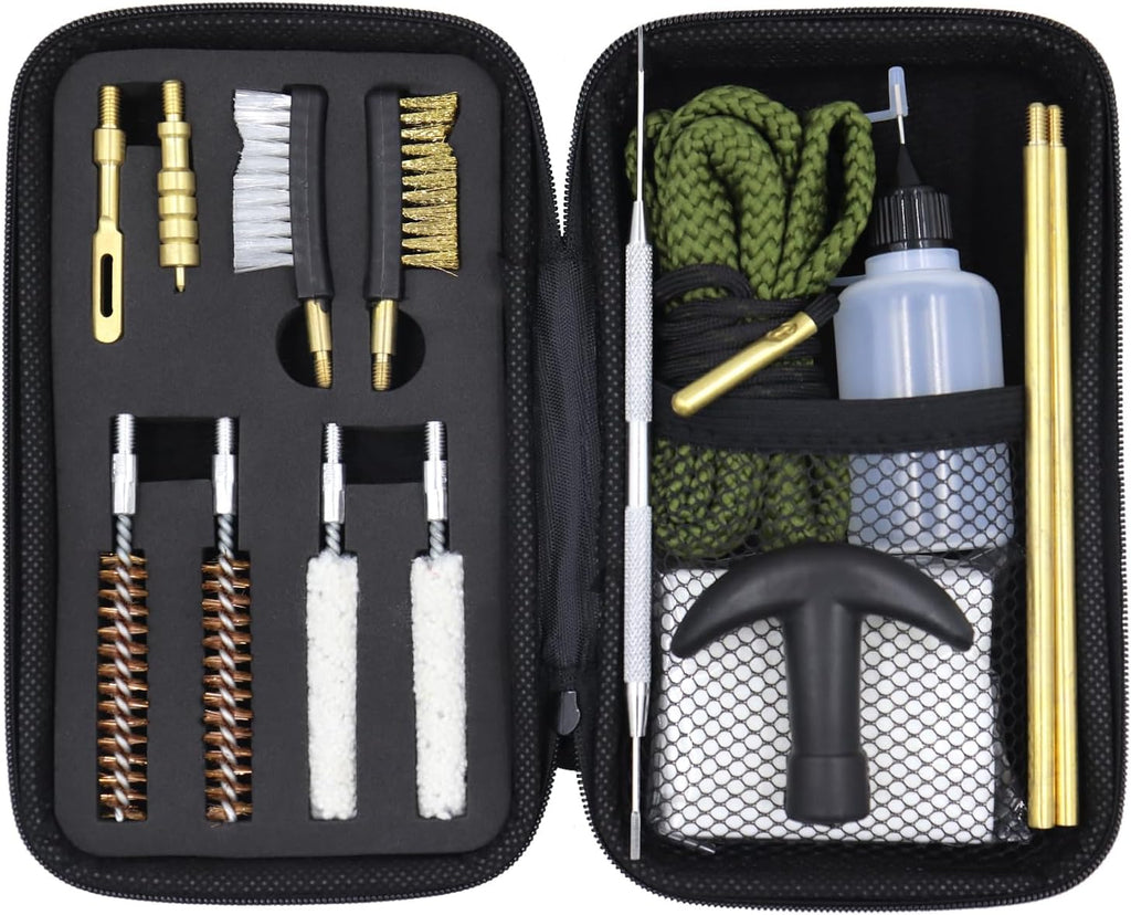 Skiennix Tactical 9mm Pistol Cleaning Kit - MOLLE-Compatible Pouch & Essential Tools Included