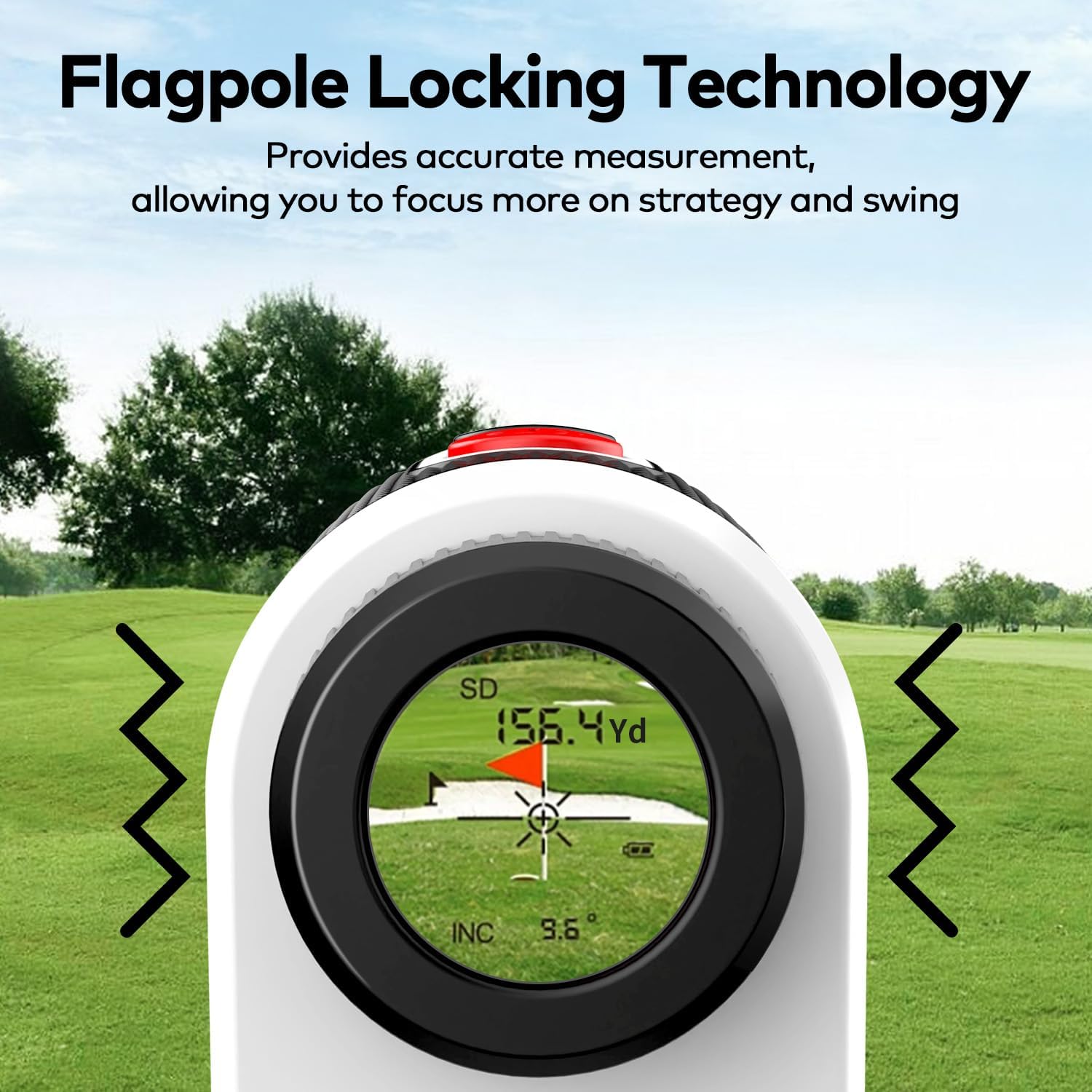 Skiennix Golf Range Finder - 7X Magnification, Lightweight & Portable with Slope & Flag Lock Vibration