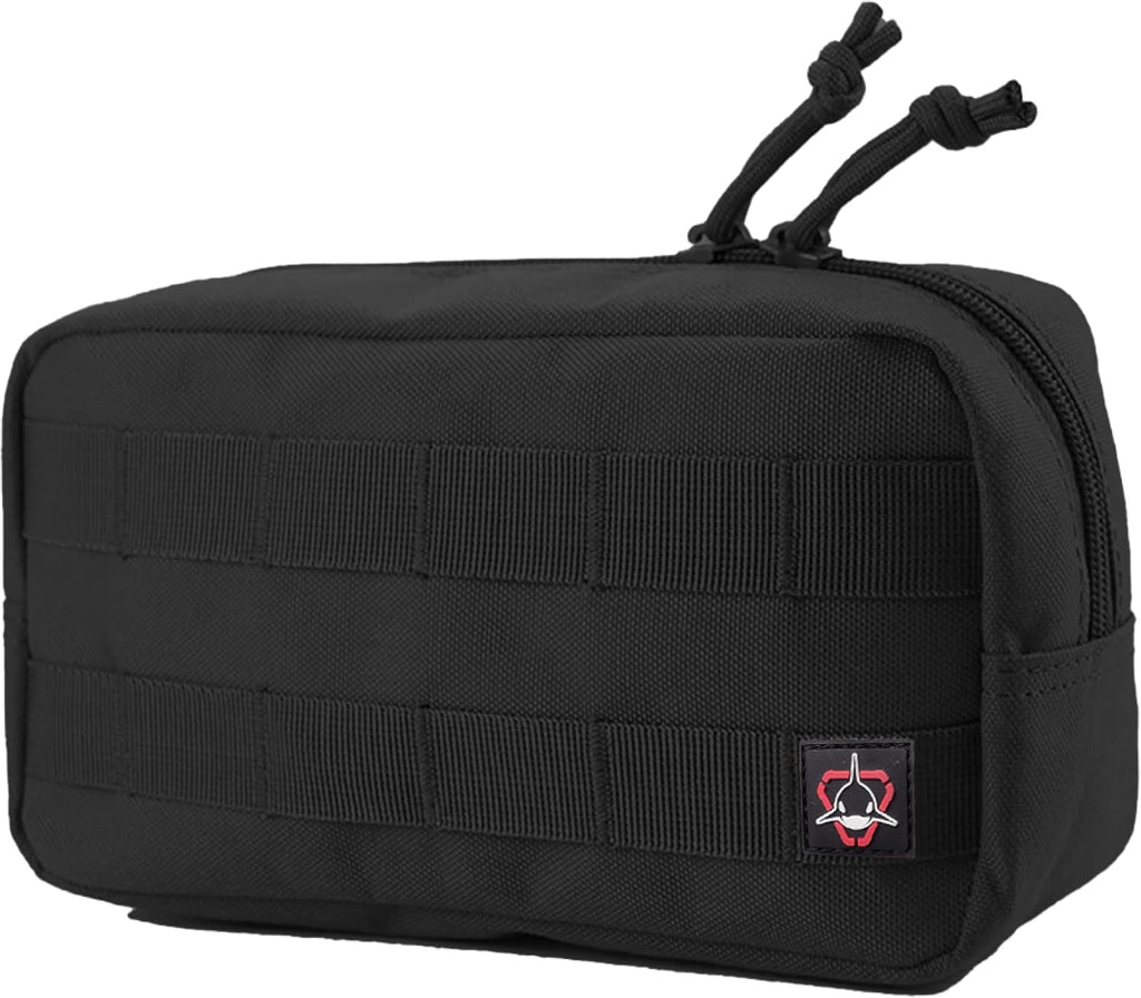 Orca Tactical Multi-Purpose Molle Admin Pouch - Horizontal Zippered Utility EDC Waist Bag Organizer