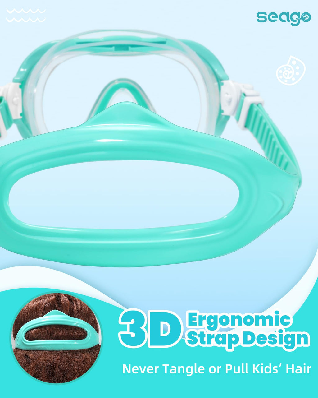 Seago Kids Swim Goggles with Nose Cover for Girls Boys Youth, 2 Pack Clear Vision Swimming Goggles Swim Mask Pool Goggles No Leaking Tempered Glasses for Kids 6-14 4-7 8-14 3-5 8-12 3-6