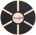 Yes4All 300lbs Wooden Wobble Board - 360-Degree Balance Trainer for Adults with Anti-Skid Texture