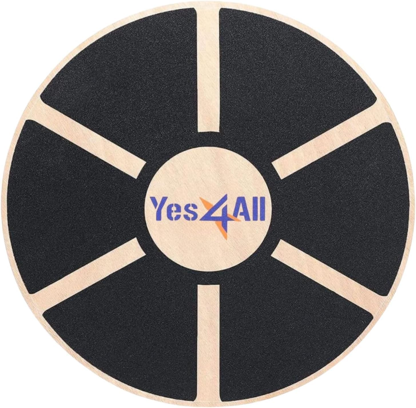 Yes4All 300lbs Wooden Wobble Board - 360-Degree Balance Trainer for Adults with Anti-Skid Texture