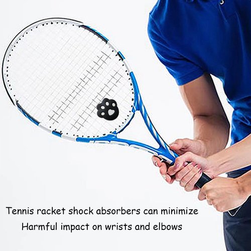 ZQTSANKESL 5pcs Tennis Racket Shock absorbers, Soft Silicone Tennis Racket Shock absorbers, Cute Pattern, Protecting Your Wrist and reducing The Impact of Tennis (Bear Claw Pattern)
