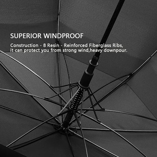 Goothdurs 62/68 Inches Golf Umbrella Automatic Open Windproof Waterproof Large Double Canopy Vented Rain Stick Umbrellas for Men Women