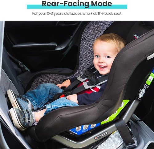 Heytrip Car Seat Protector - Waterproof, Non-Slip Design for 0-12 Years Old | Fits Most Car Seats (Black/Blue)