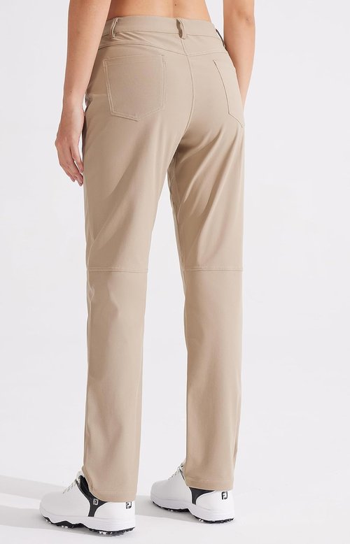Libin Women's Dress Pants - Stretch Straight Leg Work Slacks for Office & Travel | 29" & 31" Sizes