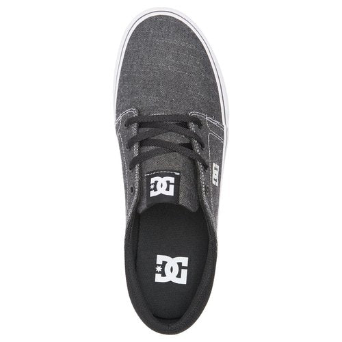 DC Men's Trase TX SE Skate Shoe, Black/White/White, 4.5