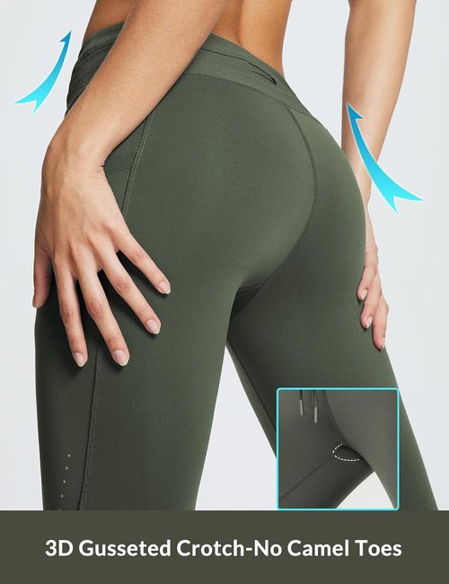 Baleaf Women's Fleece Lined Leggings - Water Resistant High Waisted Thermal Tights for Skiing & Hiking