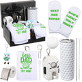 Patelai White Golf Gifts for Men Funny Golfing Accessories Gifts Set for Golfer Lovers Includes Golf Balls Tumbler Portable Bag Tees Metal Divot Repair Tool Towel Sash Socks Father Day Favor
