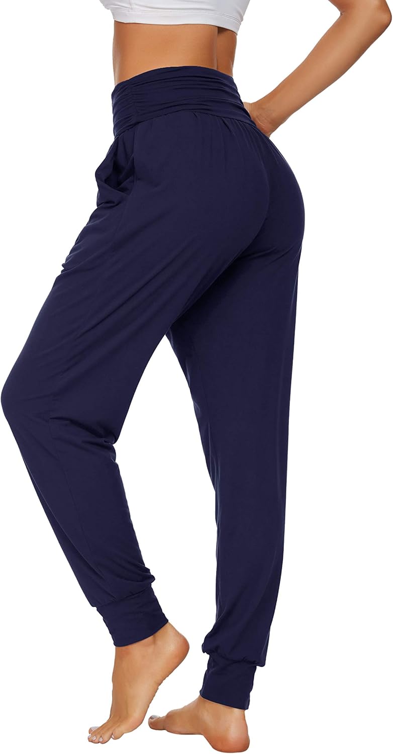 UEU Women's Cozy Yoga Joggers - Comfy Lounge Sweatpants with Pockets for Workouts