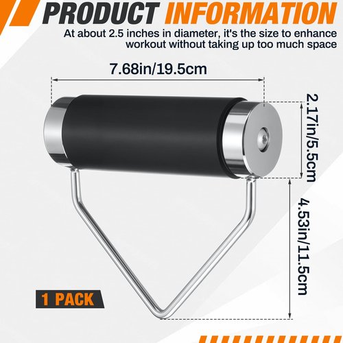 Soulchen Rotating Deadlift Handle 2.5" Weightlifting Gripper for Grip Strength Rolling Handle Grip for Home Gym Fitness Accessory Equipment