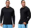 DEVOPS Men's Sun Protection Shirts - UV SPF 50+ Long Sleeve Rash Guard | Quick-Dry Fishing & Running T-Shirts