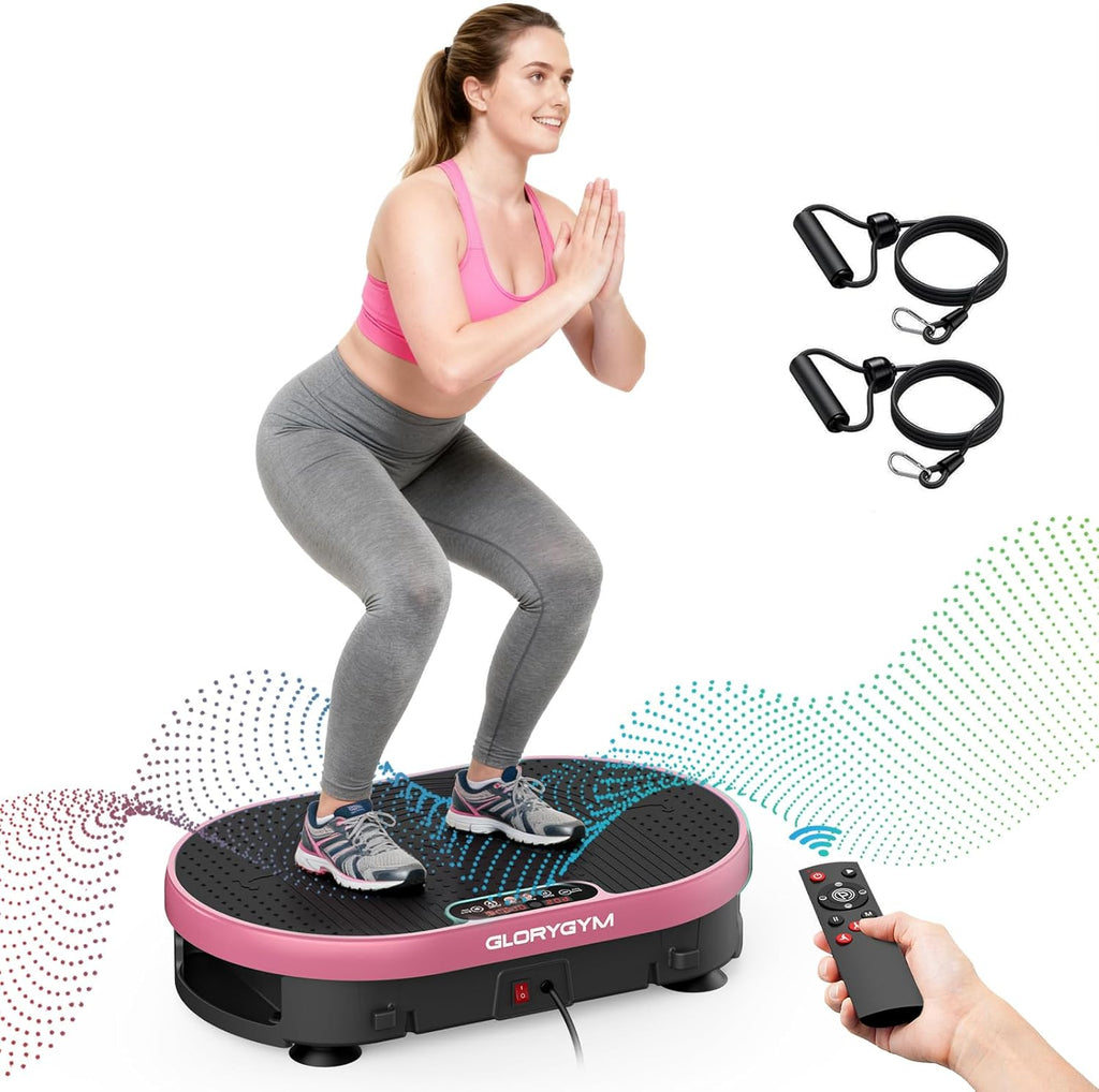 Skiennix Vibration Plate Exercise Machine - 120 Speed Levels, Remote Control, Compact Home Gym Equipment