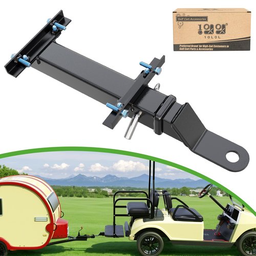 10L0L Golf Cart Universal Trailer Hitch Kit for Yamaha EZGO Club Car,Golf Cart Hitch for Electric and Fuel