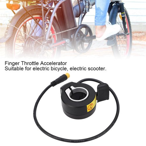 HilBeliFU 130X Electric Scooter Throttle Replacement, 3.14x5.1in Plastic Thumb Throttle Adapter, Right and Left Universal E Bike Throttle for Converting Electric Bicycle