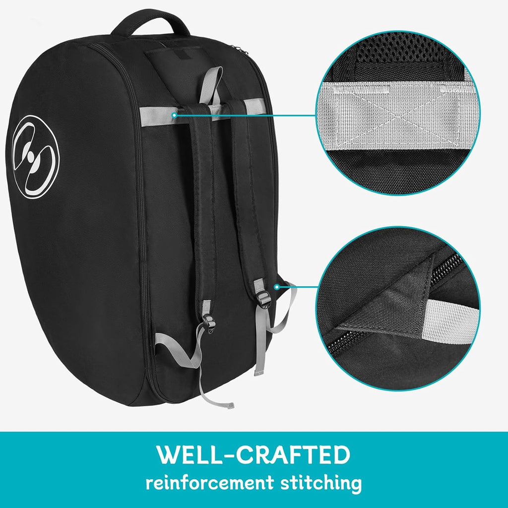 YOREPEK Padded Car Seat Travel Bag - Fits Doona Car Seat Stroller with Isofix Base | Lockable Zipper, Foldable Design