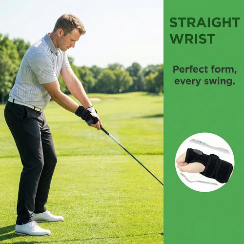 WIGERLON Golf Wrist Brace for Keeping Wrist Straight,Golf Wrist Training Aid for Men and Women,Wrist Hinge Golf Wing Trainer,Golf Wrist Hinge Trainer to Correct Wrist’s Angle