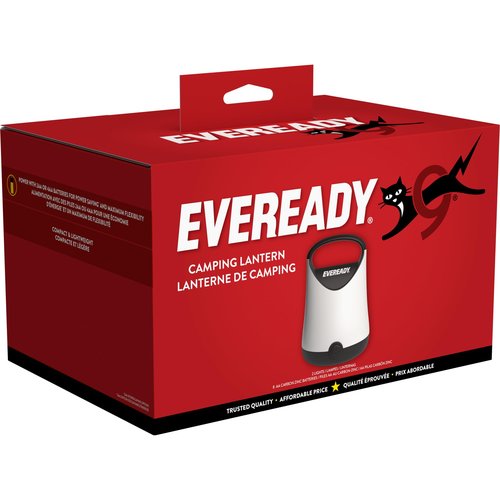 Eveready LED Camping Lantern X-250 (2-Pack), Super Bright Tent Lights, Rugged Water Resistant LED Lanterns, 100 Hour Run-time (Batteries Included), Black