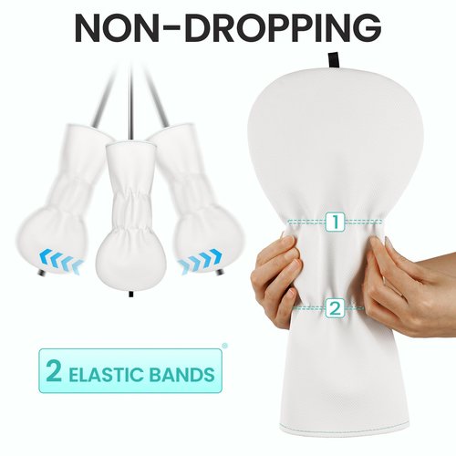 LZFAN Funny Golf Club Head Cover Driver Headcover Fairway Wood Headcover Hybrid Club Head Cover Graffiti Driver