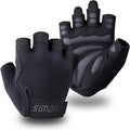 SIMARI Iron Black Medium Breathable Padded Weight Lifting Gloves – Full Palm Protection, Anti-Slip Grip