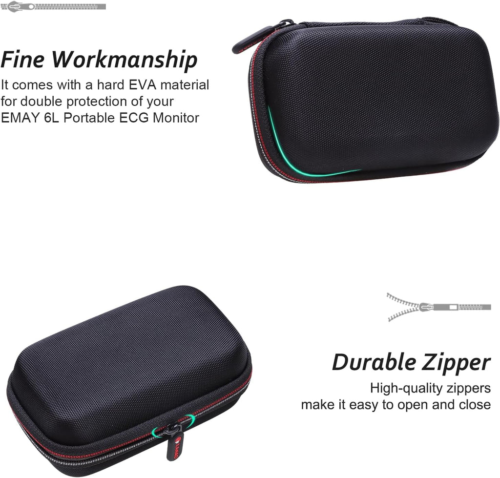 XANAD Hard Case for EMAY 6L Portable ECG Monitor - Durable Protection & Lightweight Design