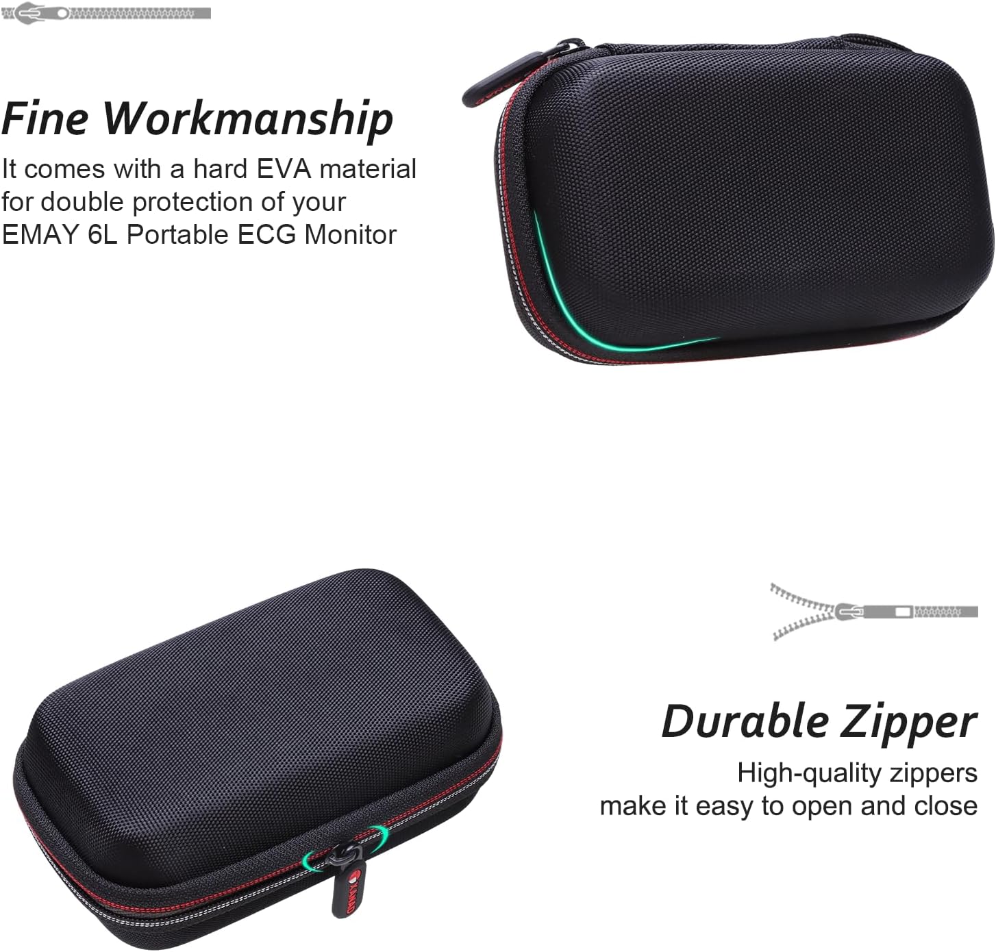 XANAD Hard Case for EMAY 6L Portable ECG Monitor - Durable Protection & Lightweight Design