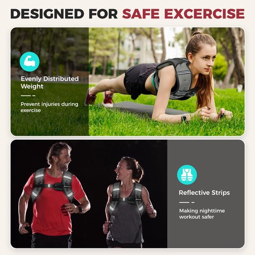 BAGAIL Comfort-Fit Weighted Vest - Even Weight Distribution for Faster Weight Loss | 5-30lbs Options