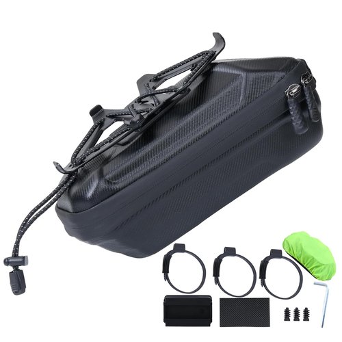 Leopauto Bike Front Frame Bag, Top Tube Bike Bag with Phone Holder Stabilizer Bike Phone Mount Holder with Rain Cover for Outdoor Cycling Travel Hiking