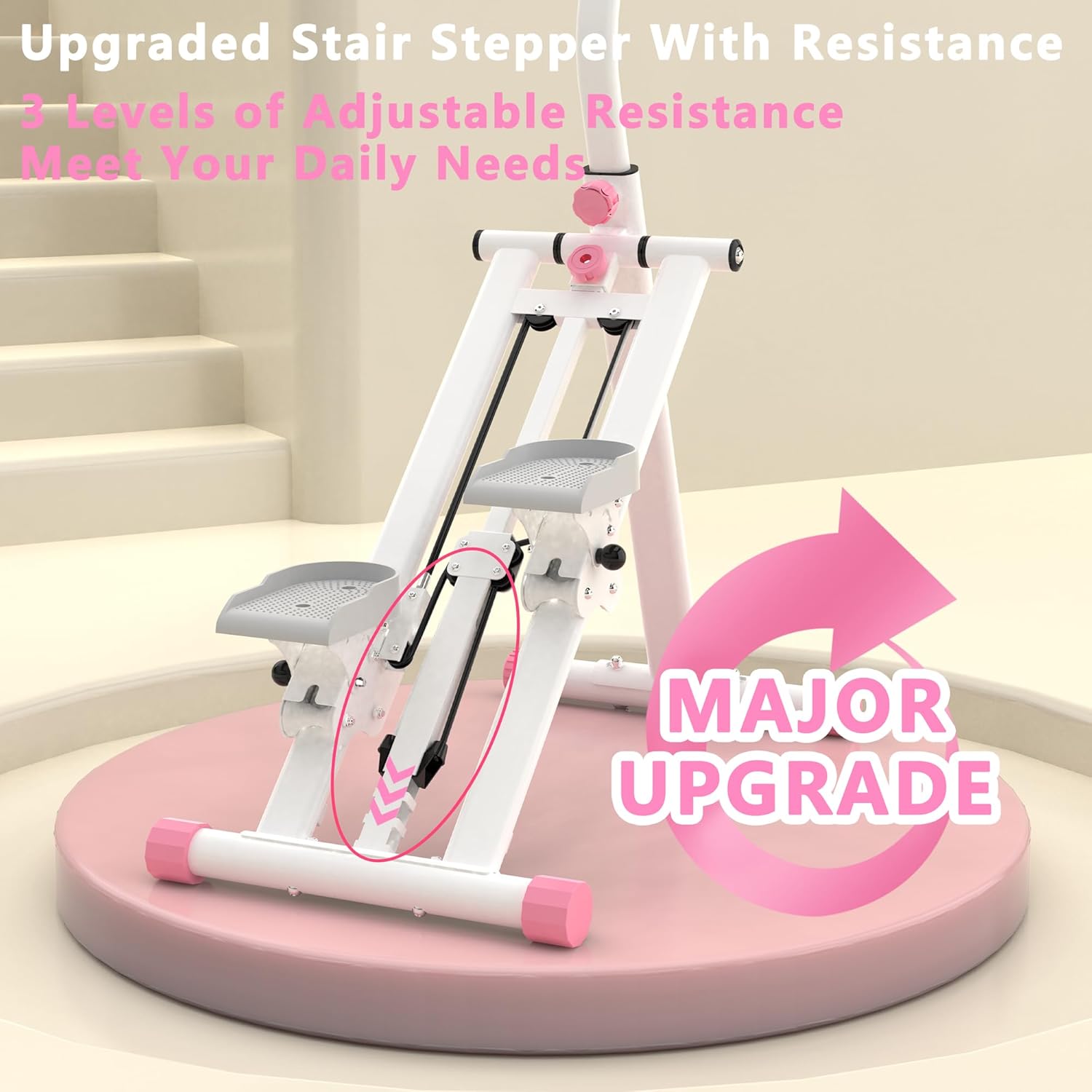 Vertical Climber Machine by [Brand Name] - Full-Body Stair Stepper for Home Use | 265lbs Capacity, Adjustable Handlebar
