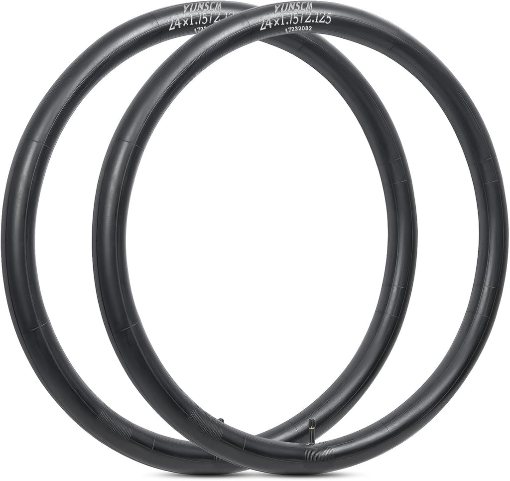 YUNSCM 24" Bike Tubes - Durable 24x1.75/2.125 AV32mm Schrader Valve for 24" Bicycles