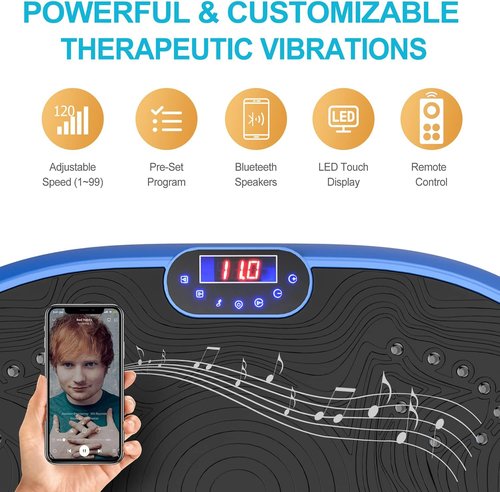 AXV Vibration Plate Exercise Machine - Whole Body Workout Fitness Platform for Weight Loss & Toning