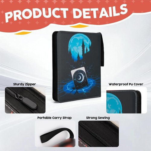 MTG Card Binder by [Brand Name] - Premium 9 Pocket Collector Book for TCG Players | Holds 720 Cards - Blue