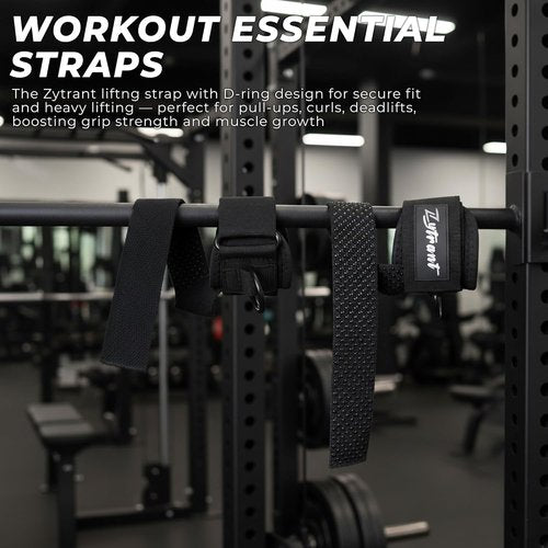 Heavy Duty Weight Lifting Straps by [Brand Name] - Comfortable Cuffed D-Ring Design for Secure Grip