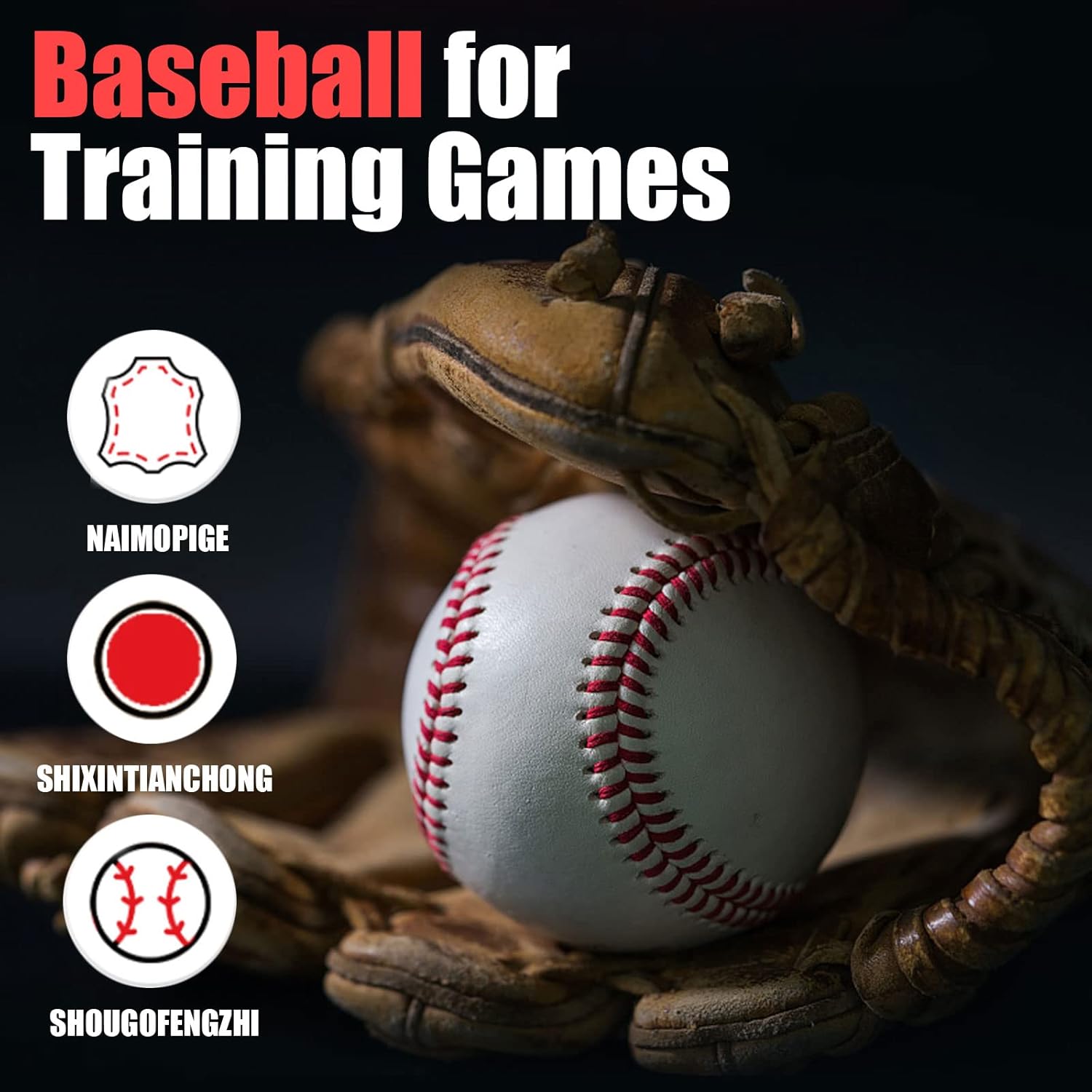 Regine Switzerland 12-Pack Autograph Baseballs - 9-Inch Sports Training Balls for Pitching & Collecting