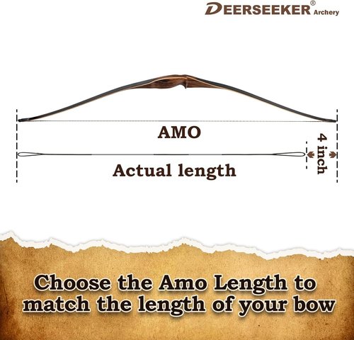 Deerseeker Flemish D97 Bow String - Handmade 16-Strand Fast Flight Replacement for 54-70in Longbow & Recurve