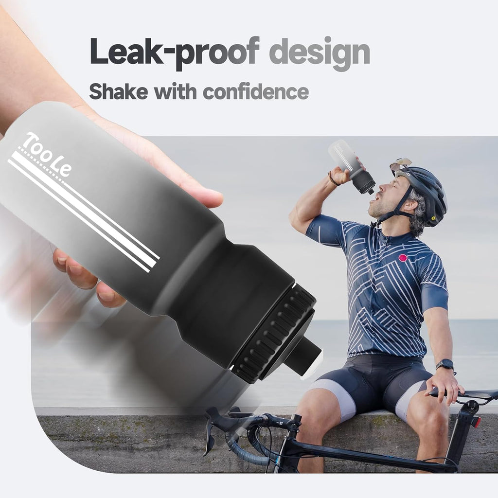Skiennix Bike Water Bottle - Leakproof BPA-Free Cycling Bottle with Capacity Scale | 24oz Reusable Design