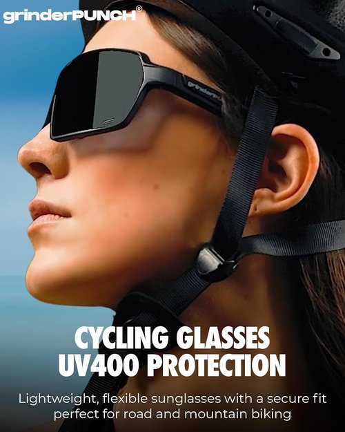 grinderPUNCH Polarized Sports Sunglasses - UV Protection for Men & Women | Ideal for Baseball, Running, Cycling, Skiing, Pickleball