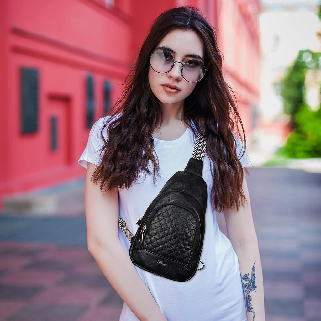 Skiennix Crossbody Bag for Women - Anti-Theft Sling Handbag with Zipper Lock | Vegan Leather, RFID Blocking