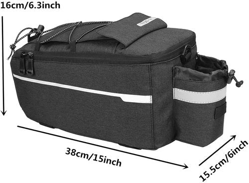 JUST DO Bike Bag Back Rack Bag Waterproof Bicycle Panniers Carrier Cooler Big Capacity With Bottle Bag For Rear Rack
