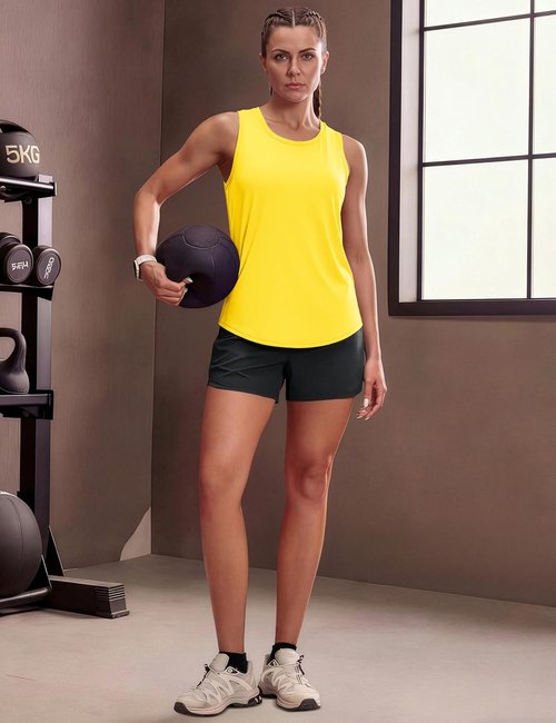 MAGCOMSEN Women's Athletic Tank Top - Sleeveless Racerback for Yoga & Gym Workouts | Comfortable Fit