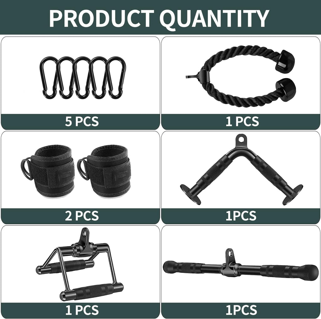 Solid Cable Machine Attachment, Cable Attachments for Gym, Gym Cable Attachments, Cable Machine Attachments Set