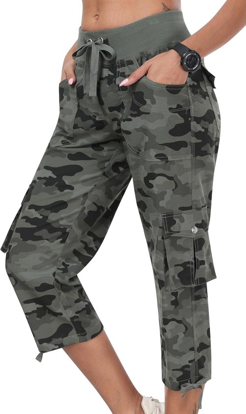 MoFiz Women's Capri Pants - Lightweight Casual Capris with Pockets | Dressy Loose Fit for Hiking