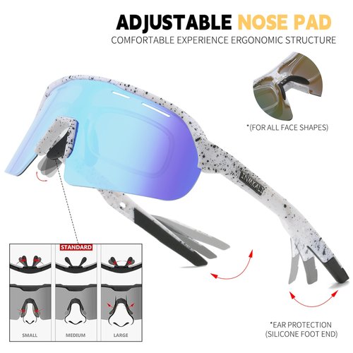 INMKALI 3 Pack Baseball Sunglasses Cycling Glasses for Men Women Youth Outdoor Sports Running Softball Driving Anti-impact UV 400 Protection (Black/Blue/Pink)