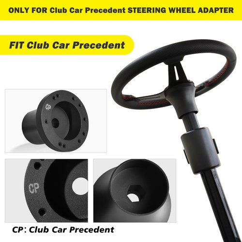 Orle Oko Golf Cart Steering Wheel Adapter, Steering Wheel Adapter Hub For Club Car Precedent Golf Cart