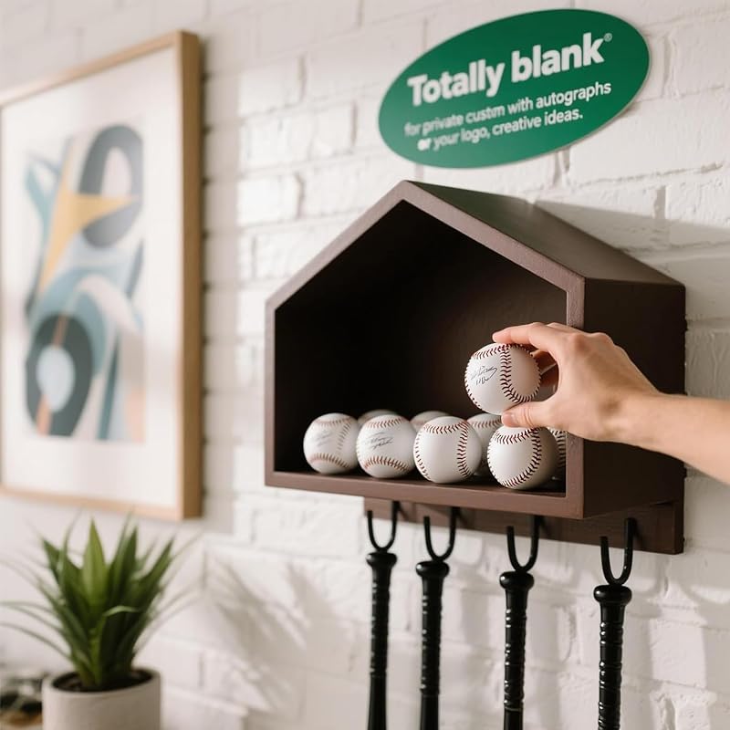 Official 9-Inch Baseball Training Balls, Blank Leather-Covered 2-Pack by Rarapop - Hard Core for Autographs
