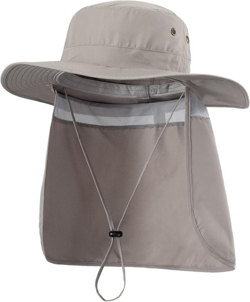 Home Prefer UPF50 Men's Sun Hat - Quick Dry UV Protection with Neck Flap | Wide Brim Fishing Cap