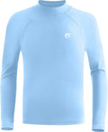 Boys' Long Sleeve Rash Guard, UPF 50+ Swim Shirt Toddler Kids, SPF UV Sun Protection Water Shirts for Beach Surf