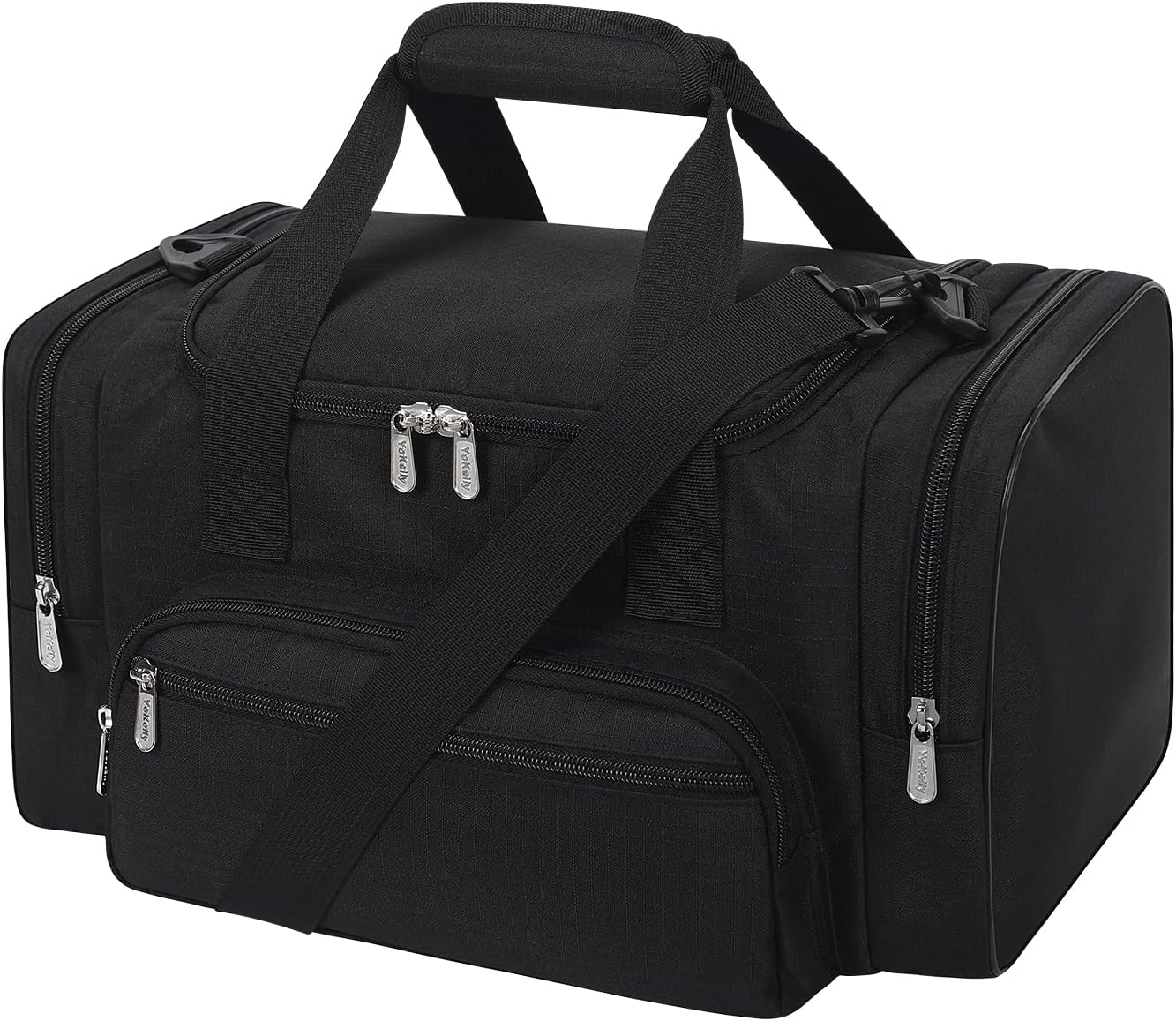Skiennix Small Duffel Bag - 17-Inch Carry-On Weekender for Travel & Gym - Black (17x10x9 in)