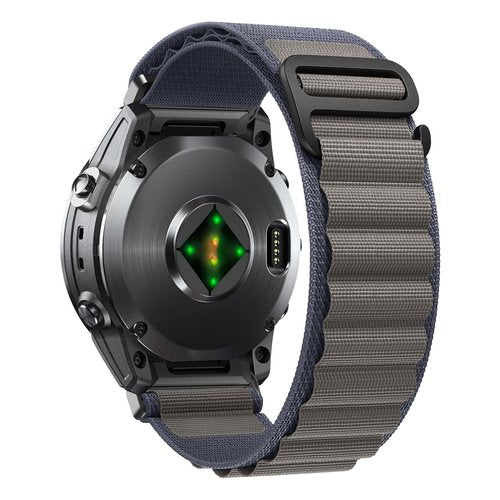 ShinKin QuickFit 26mm Nylon Trail Loop Strap for Garmin Tactix 8 51mm, Fenix 8, Fenix 7X, Fenix 6X, Fenix 5X & More, Blue